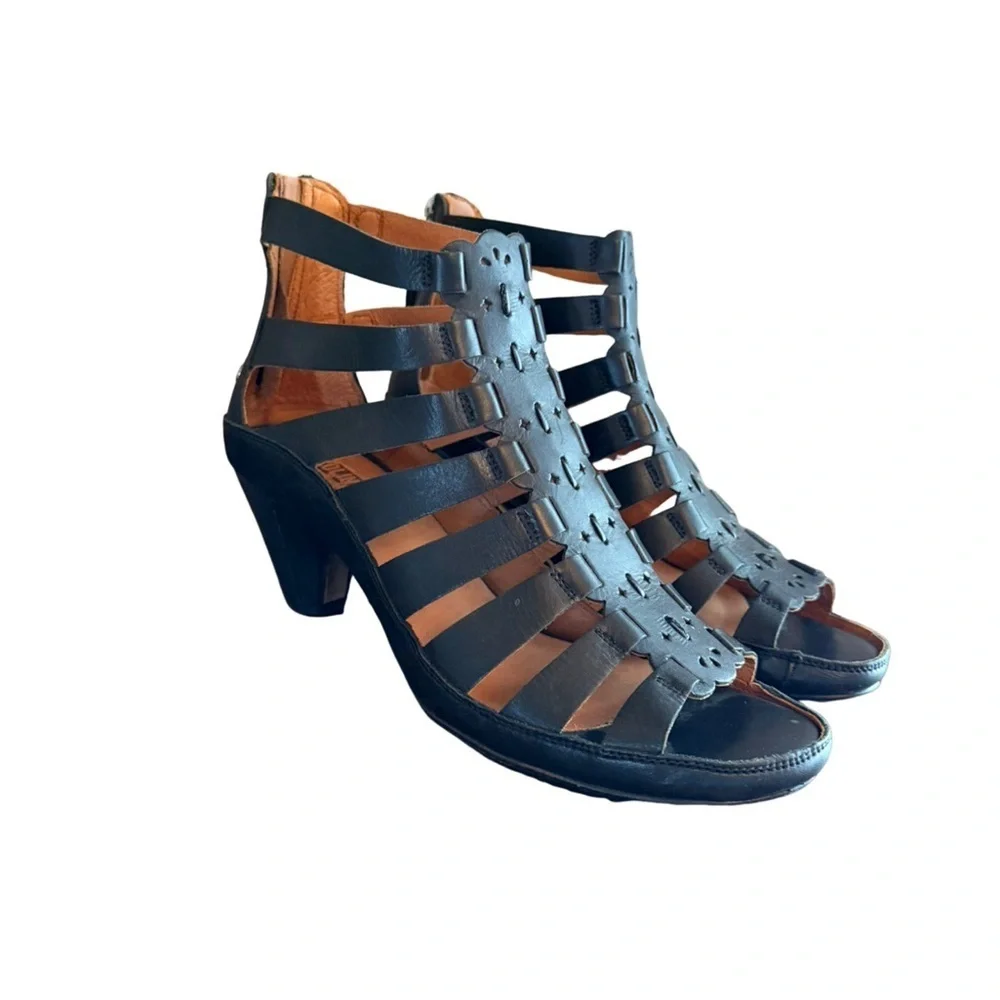 PIKOLINOS Java Caged Gladiator Sandal Black Size 8.5 / 39
